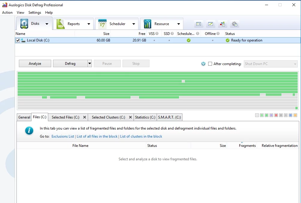 Optimalkan hard drive Anda dengan Auslogics Disk Defrag Pro untuk mendapatkan komputer yang lebih cepat.
