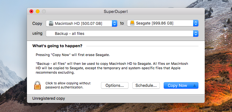 مستخدمو Mac: استنساخ محرك الأقراص الخاص بك باستخدام SuperDuper