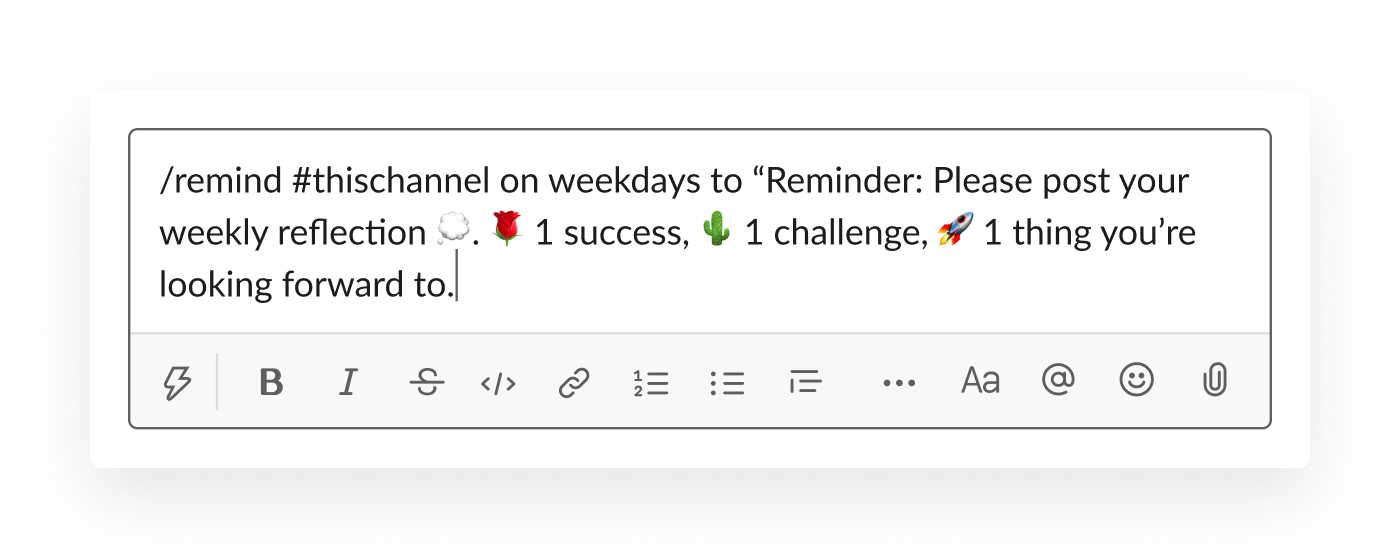 Slack WFH ricorda il comando