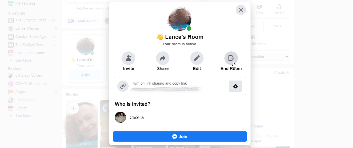 Paramètres des salles Facebook Messenger