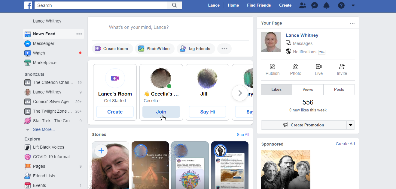 rejoignez les salles de messagerie facebook