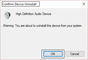 Bestätigen Sie die Deinstallation des Geräts