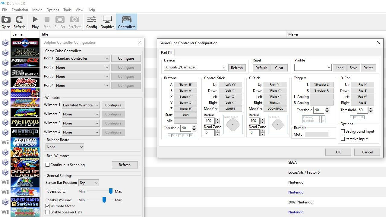 Antarmuka pengguna emulator lumba-lumba