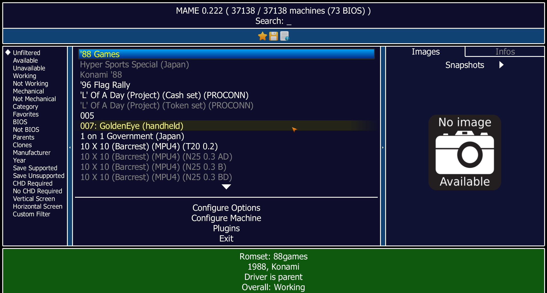 Antarmuka Emulator MAME
