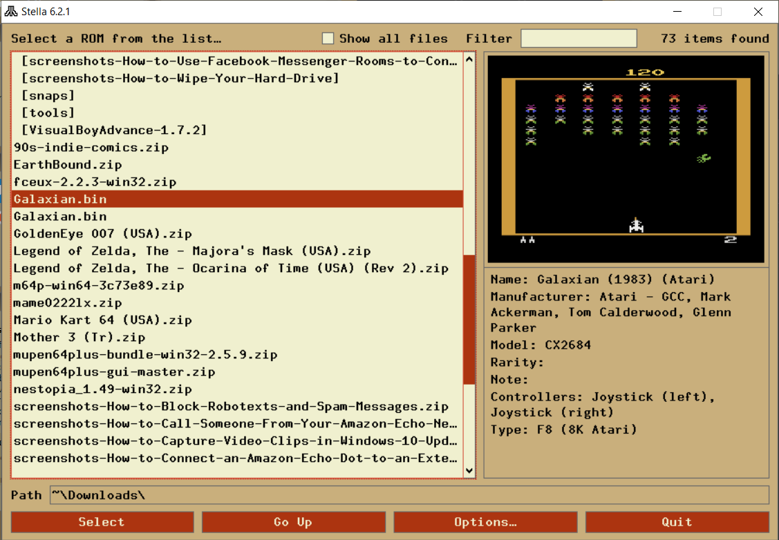 Antarmuka emulator Stella