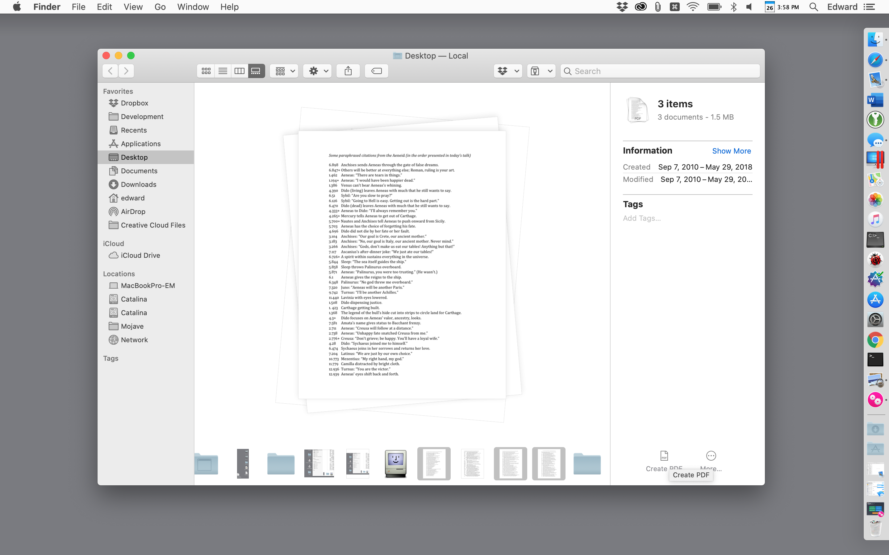 การใช้ Finder บน Mac เพื่อรวม PDFs