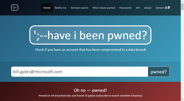 لقد كنت Pwned