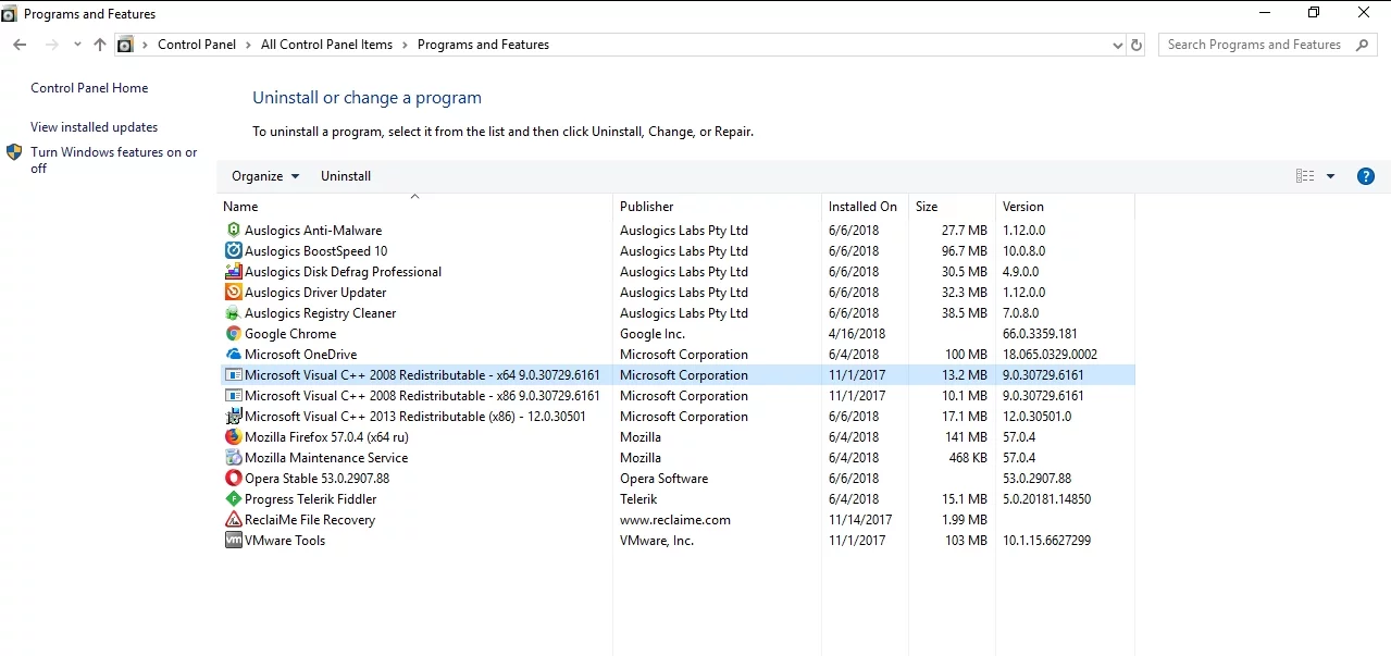 Microsoft Visual C++ Redistributable ist eine wichtige Windows-Komponente. Löschen Sie es nicht.