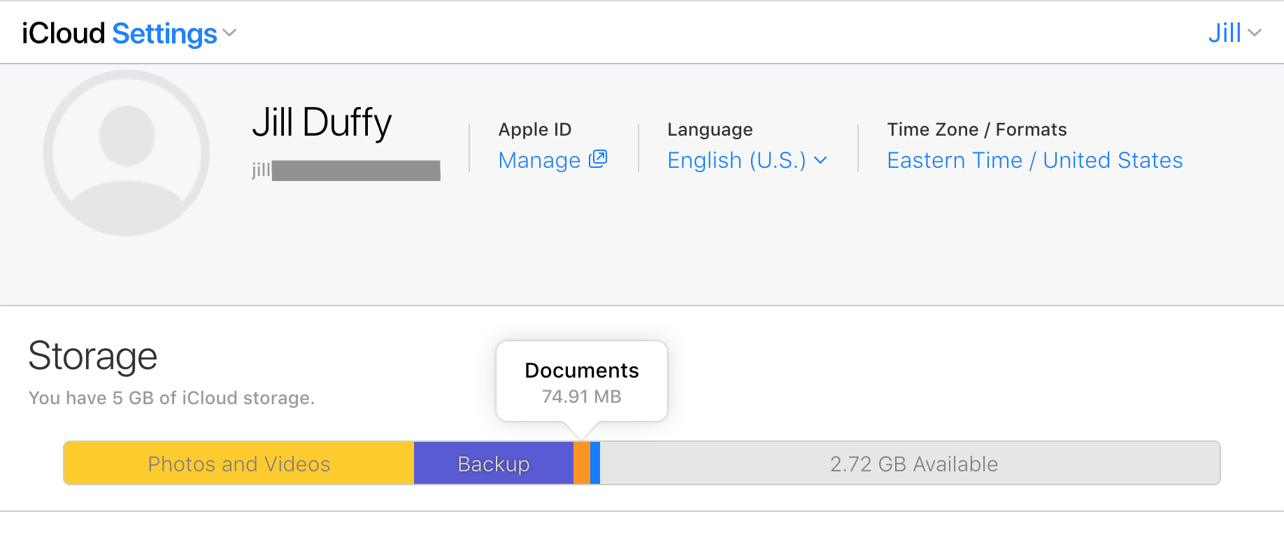 iCloud çevrimiçi depolama