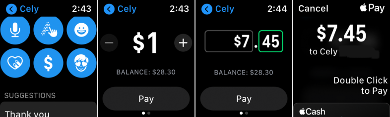 Senden Sie Geld von der Apple Watch