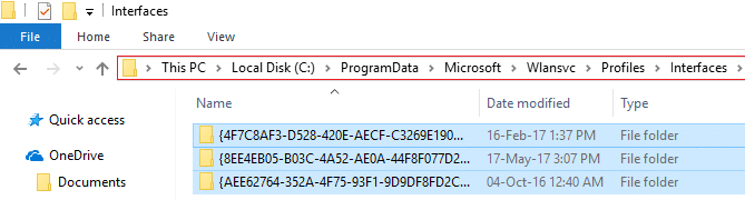 hapus semua yang ada di dalam folder antarmuka
