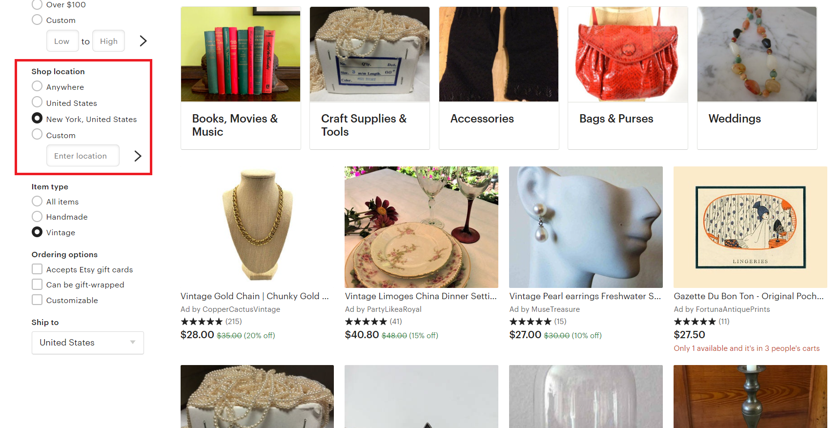 etsy การจัดส่งสินค้า