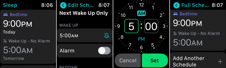 ตั้งค่าโหมดสลีปบน Apple Watch