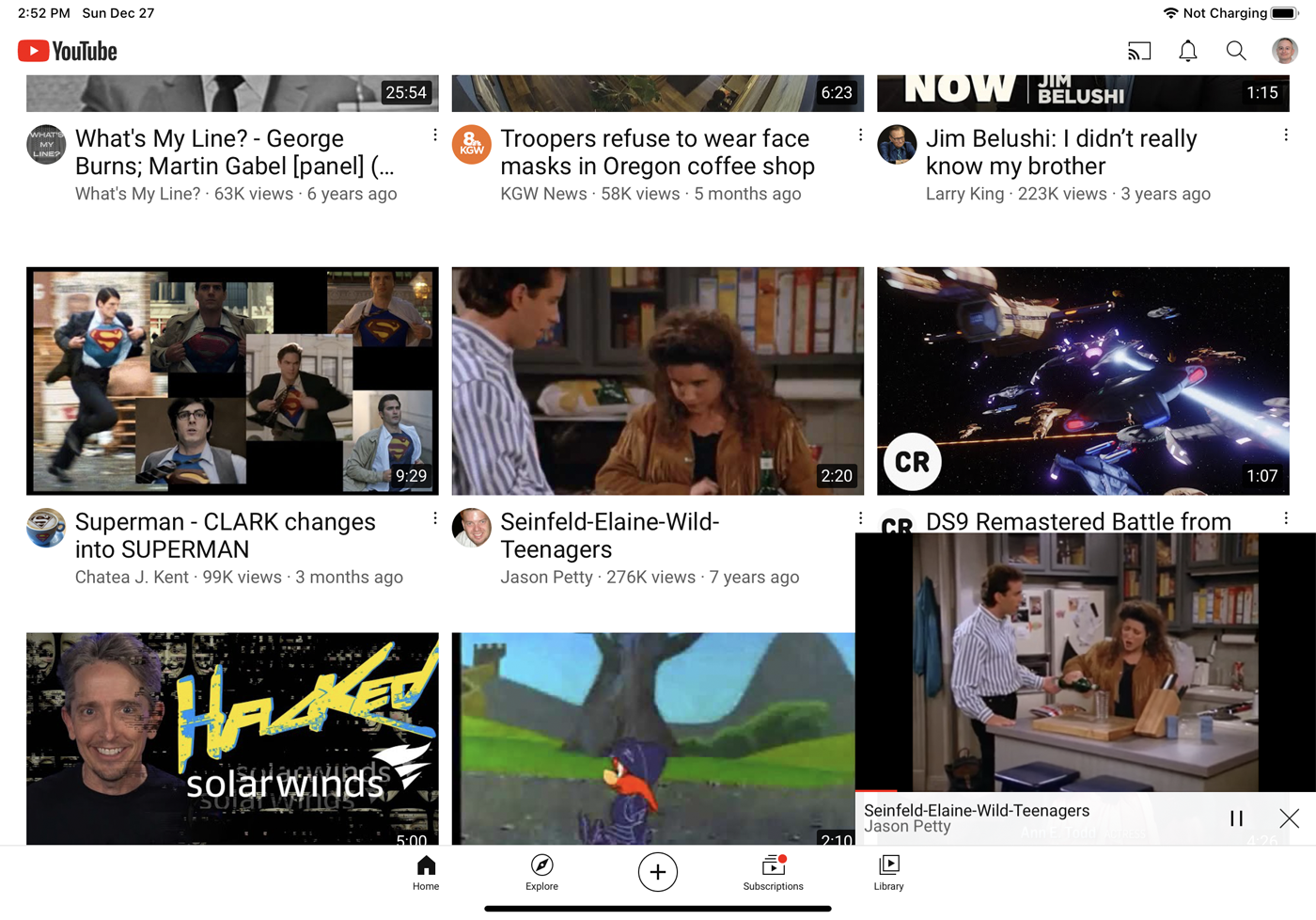 pip sur l'application youtube ipad