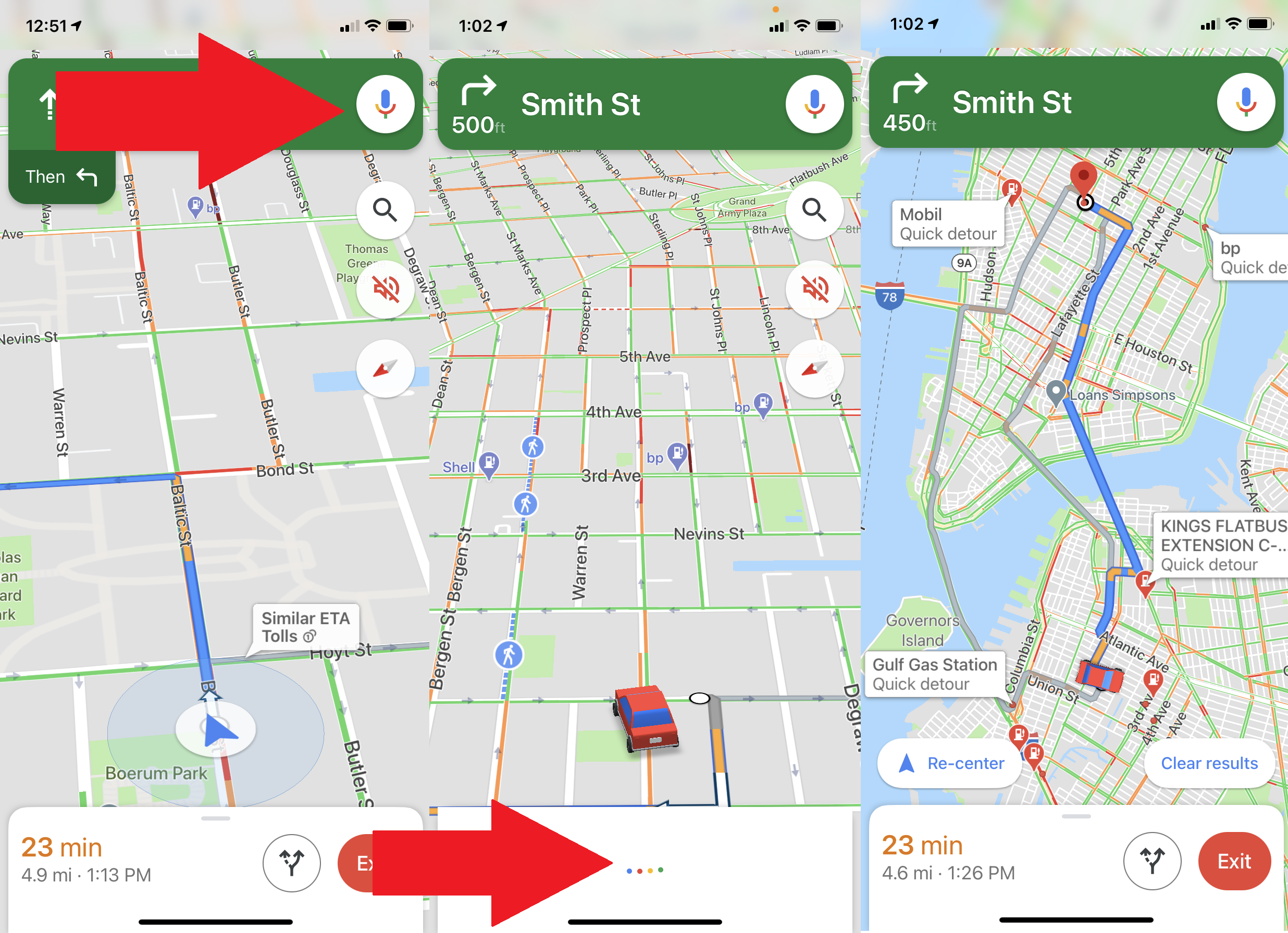 indicaciones del asistente de Google en la aplicación Google Maps