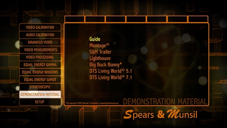 Spears & Munsil Benchmark e Disco de Calibração