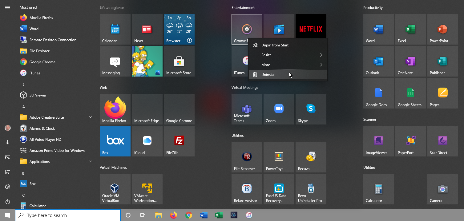 windows 应用卸载