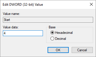 Ketik 4 di bidang data nilai Mulai
