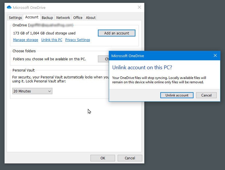 OneDrive para o túmulo