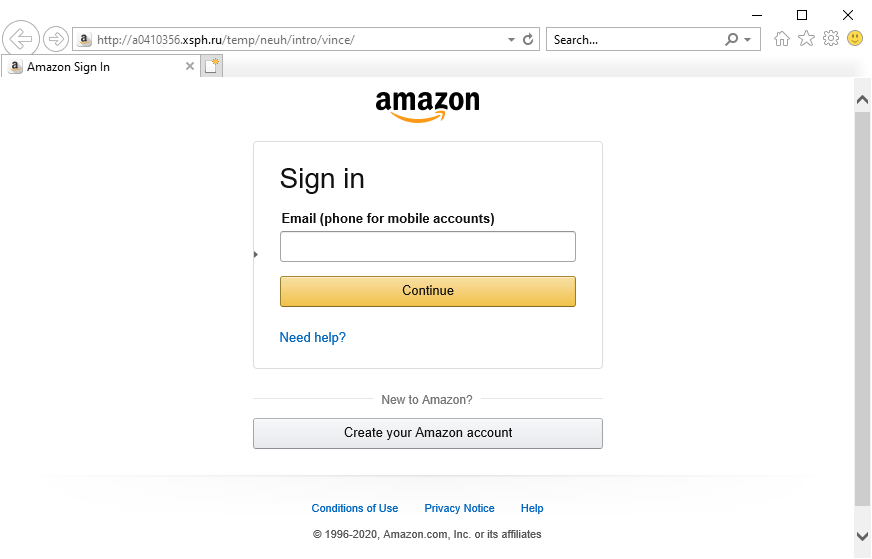 صفحة التصيد Amazon No Lock