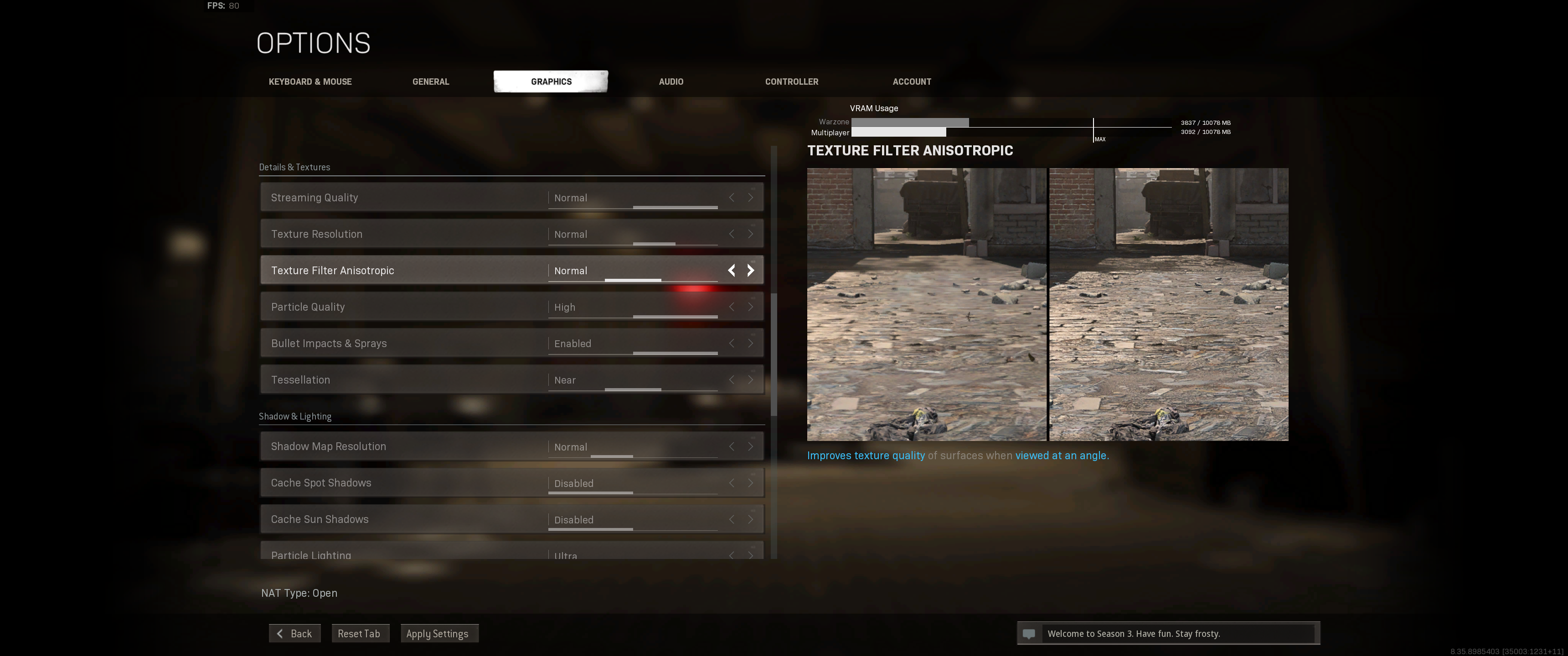 COD : Paramètres graphiques en jeu Warzone