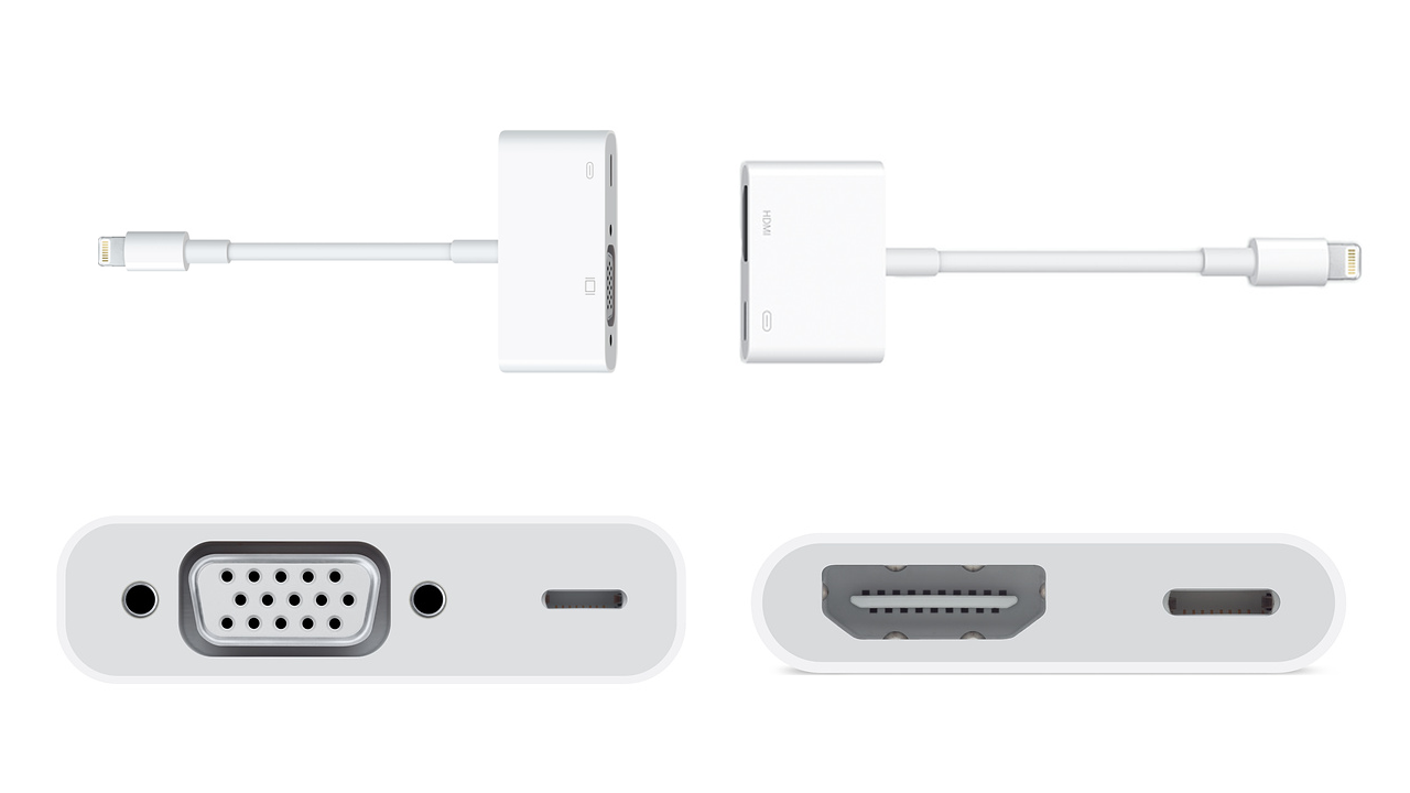Adaptor iPhone HDMI dan VGA