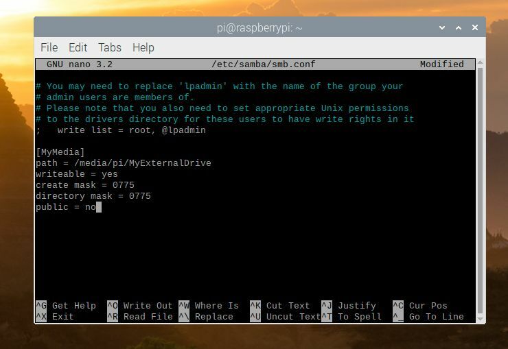 samba config