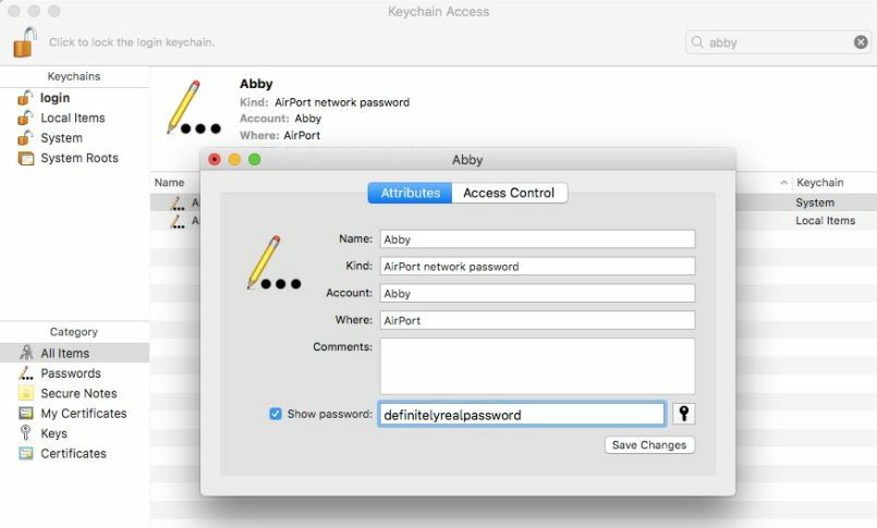Macos-Schlüsselanhänger