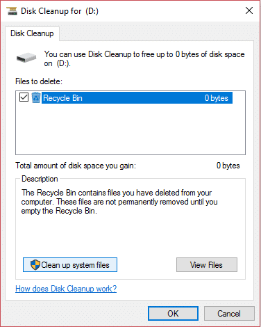 nettoyage de disque et nettoyage des fichiers système
