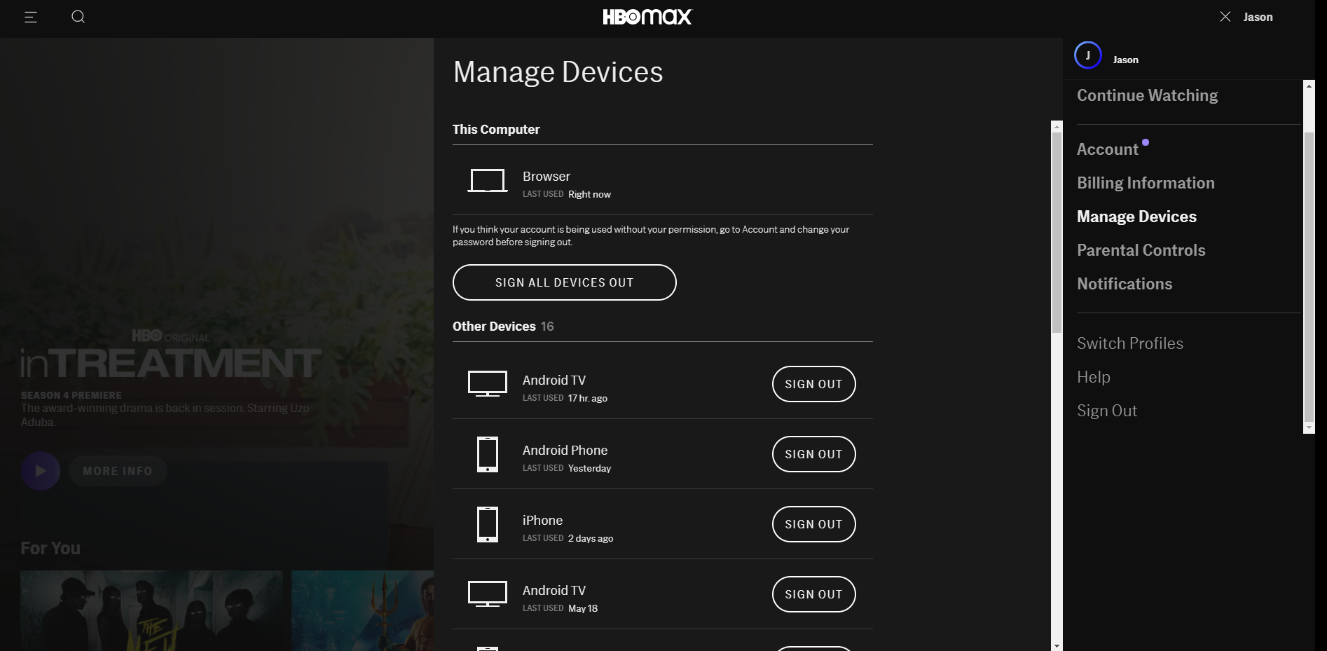 dispozitive hbo max