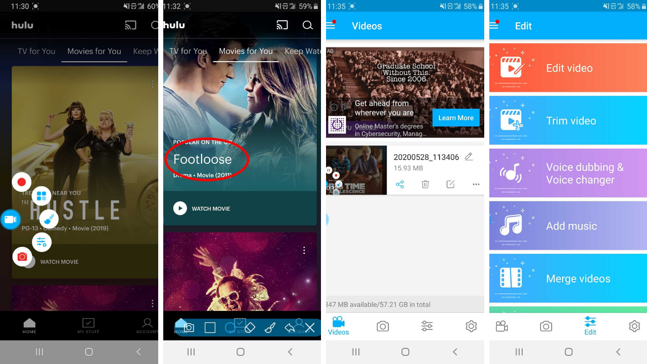 registrazione dello schermo sull'app Super Screen Recorder