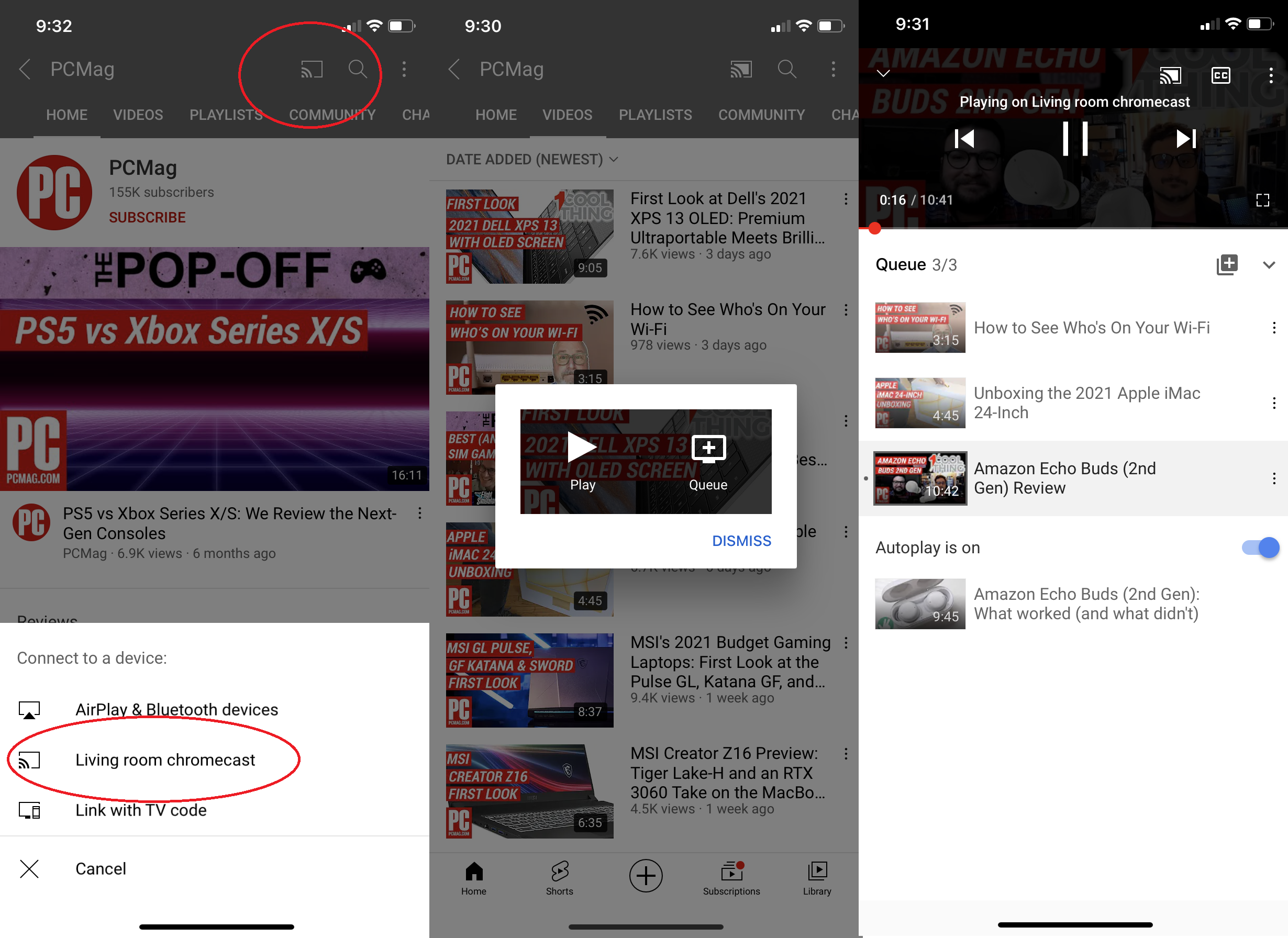 創建 YouTube 電視隊列