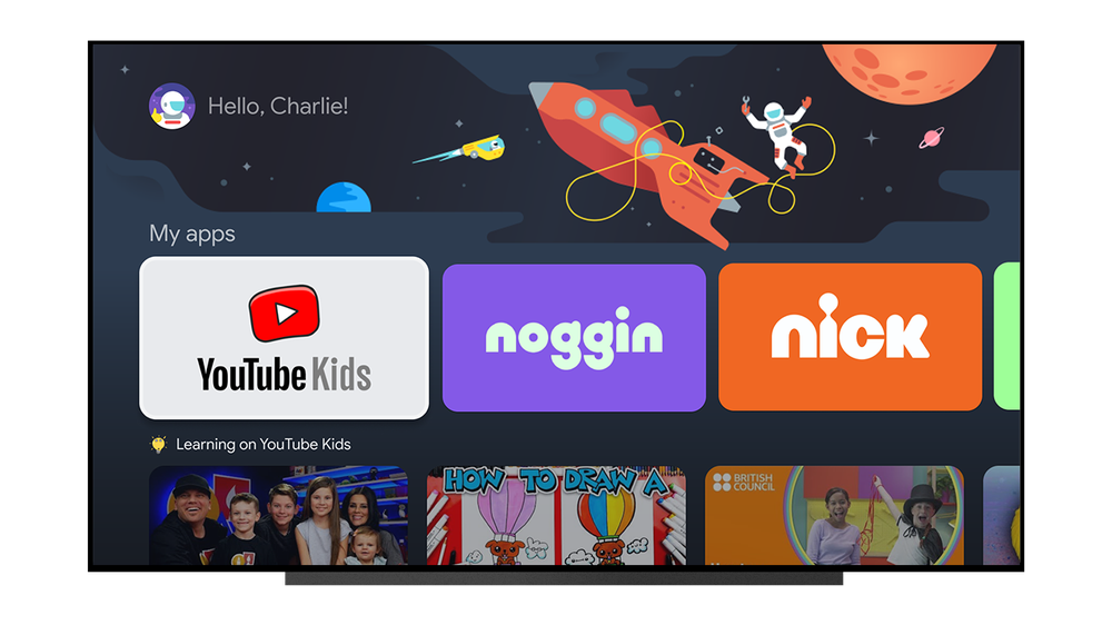 可讓您選擇適合兒童的主題的 Chromecast 屏幕