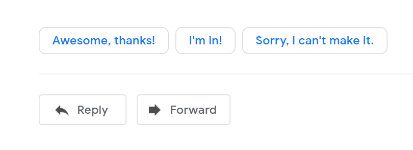 桌面上的 Gmail 智能回复