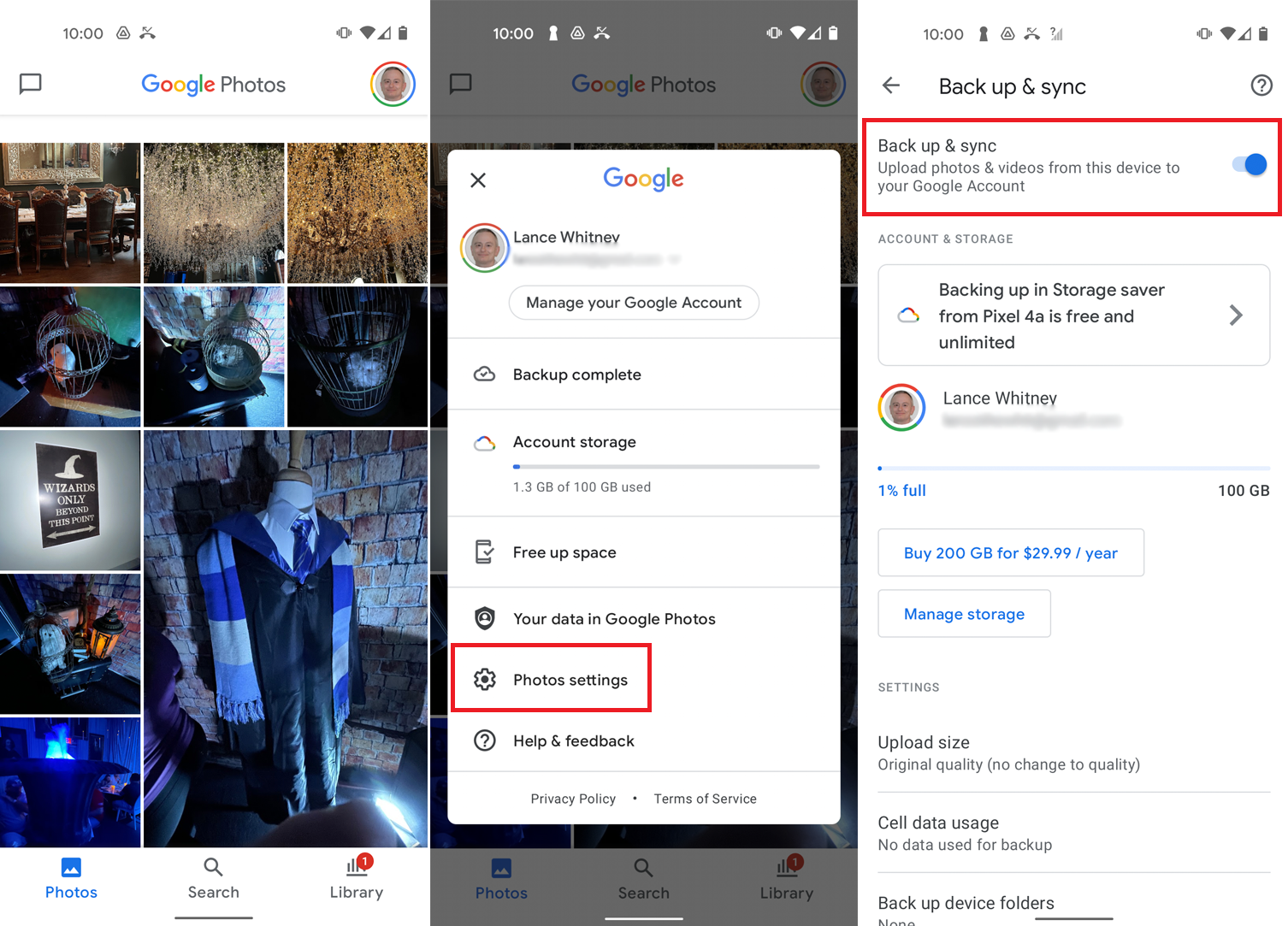 google fotoğraf ayarları