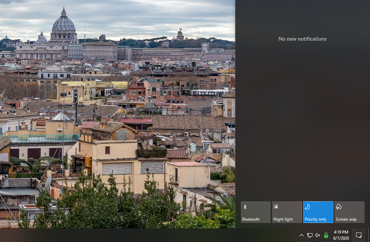 Centro operativo di Windows 10