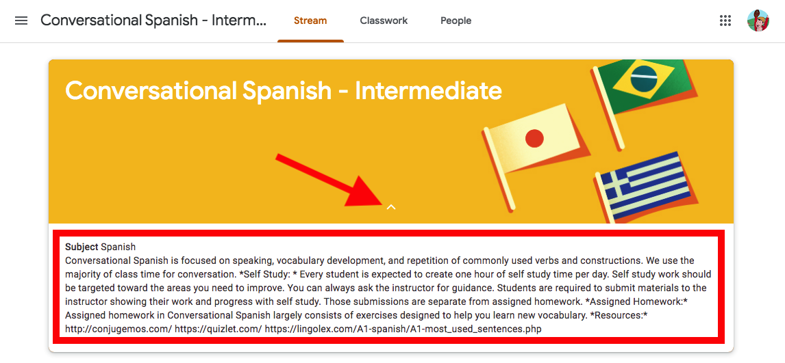 Deskripsi pengungkapan Google Classroom
