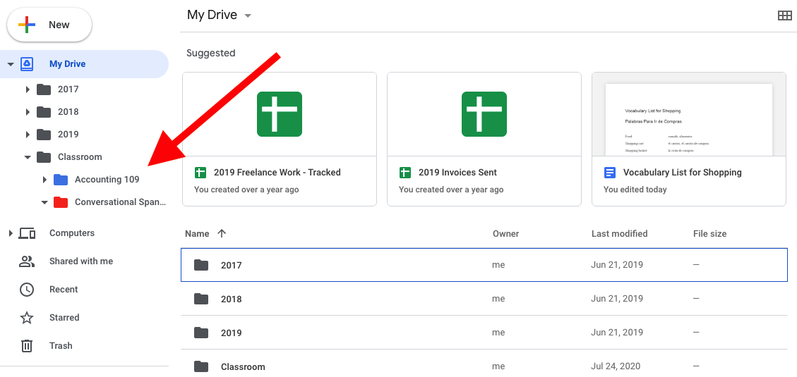Folder Google Kelas