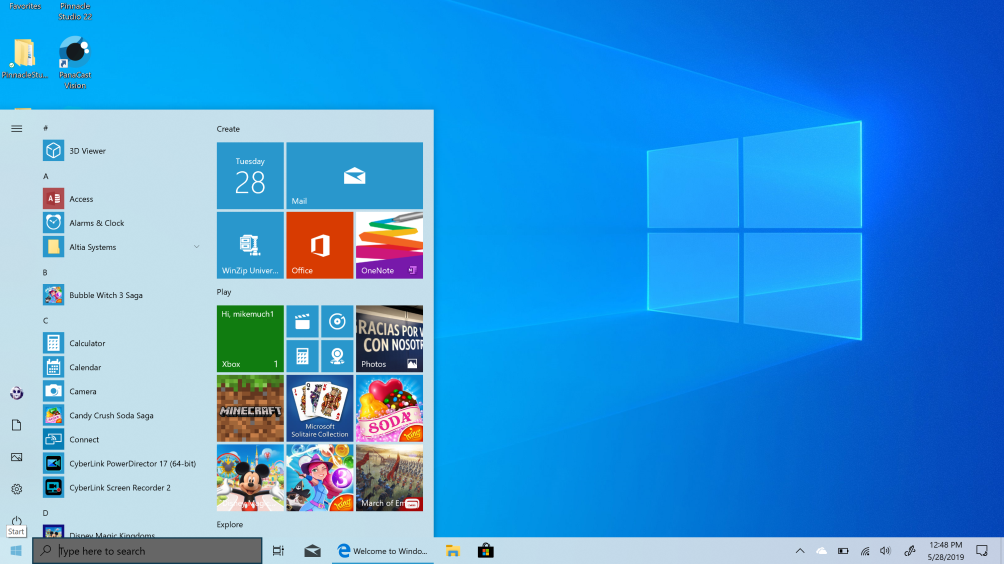 Windows10デスクトップ