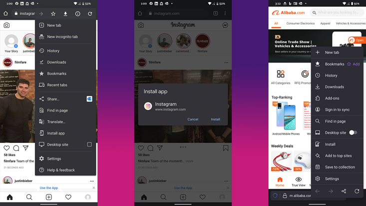 PWA dans Android