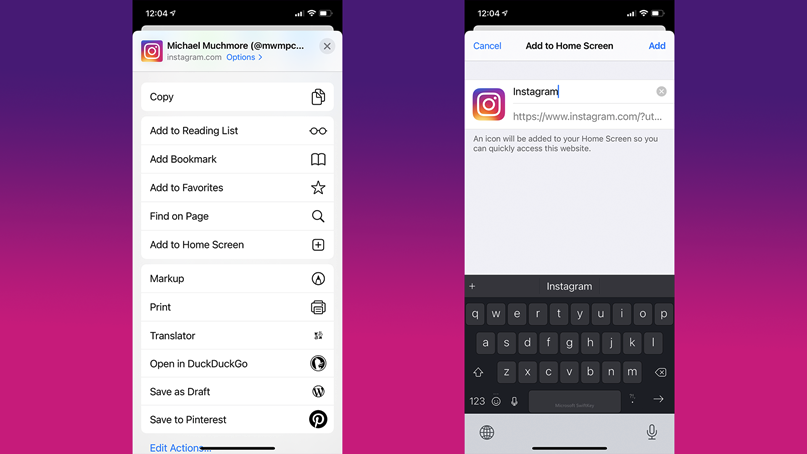 PWA sur iOS