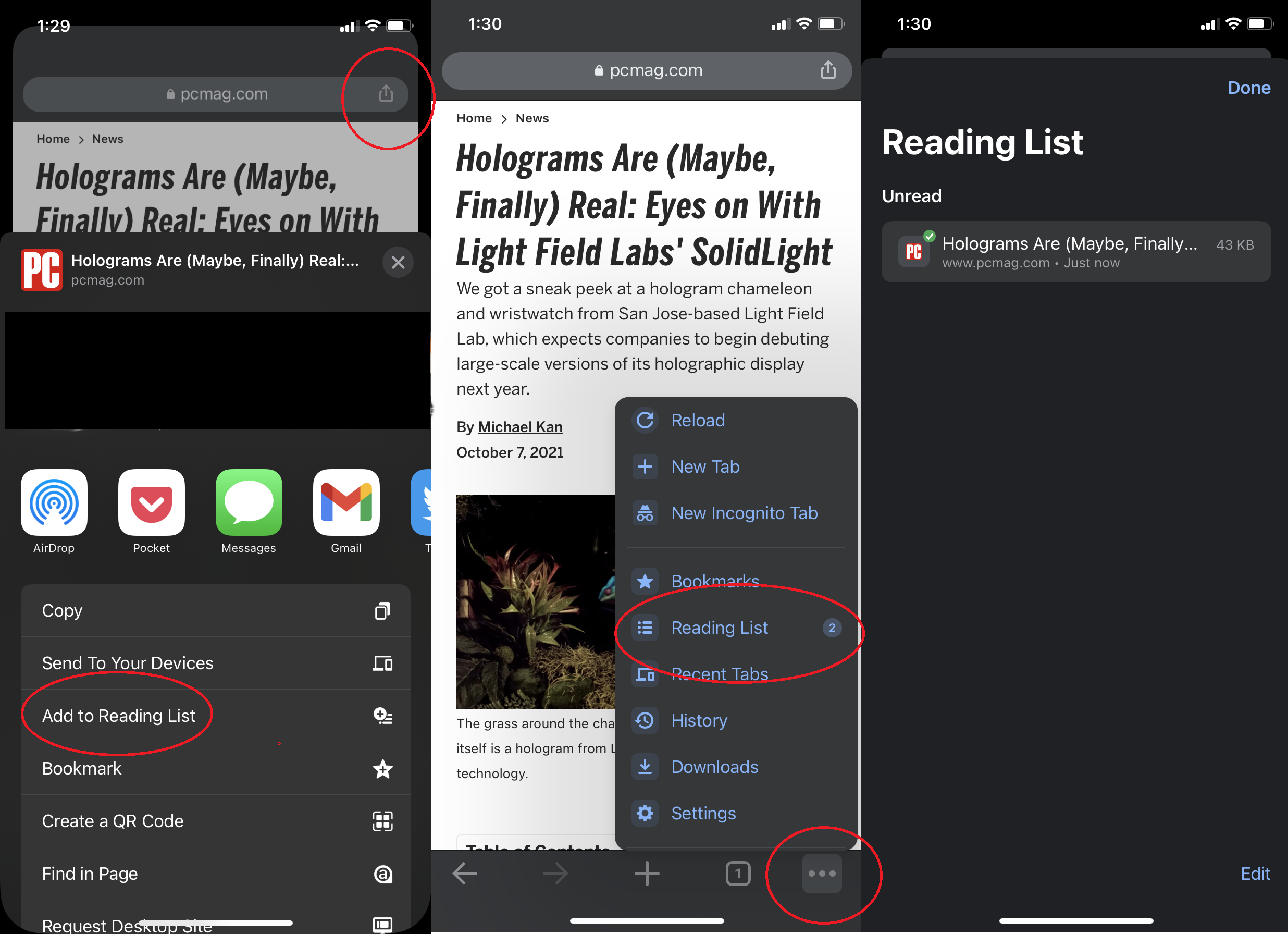 Chrome на iOS и iPadOS