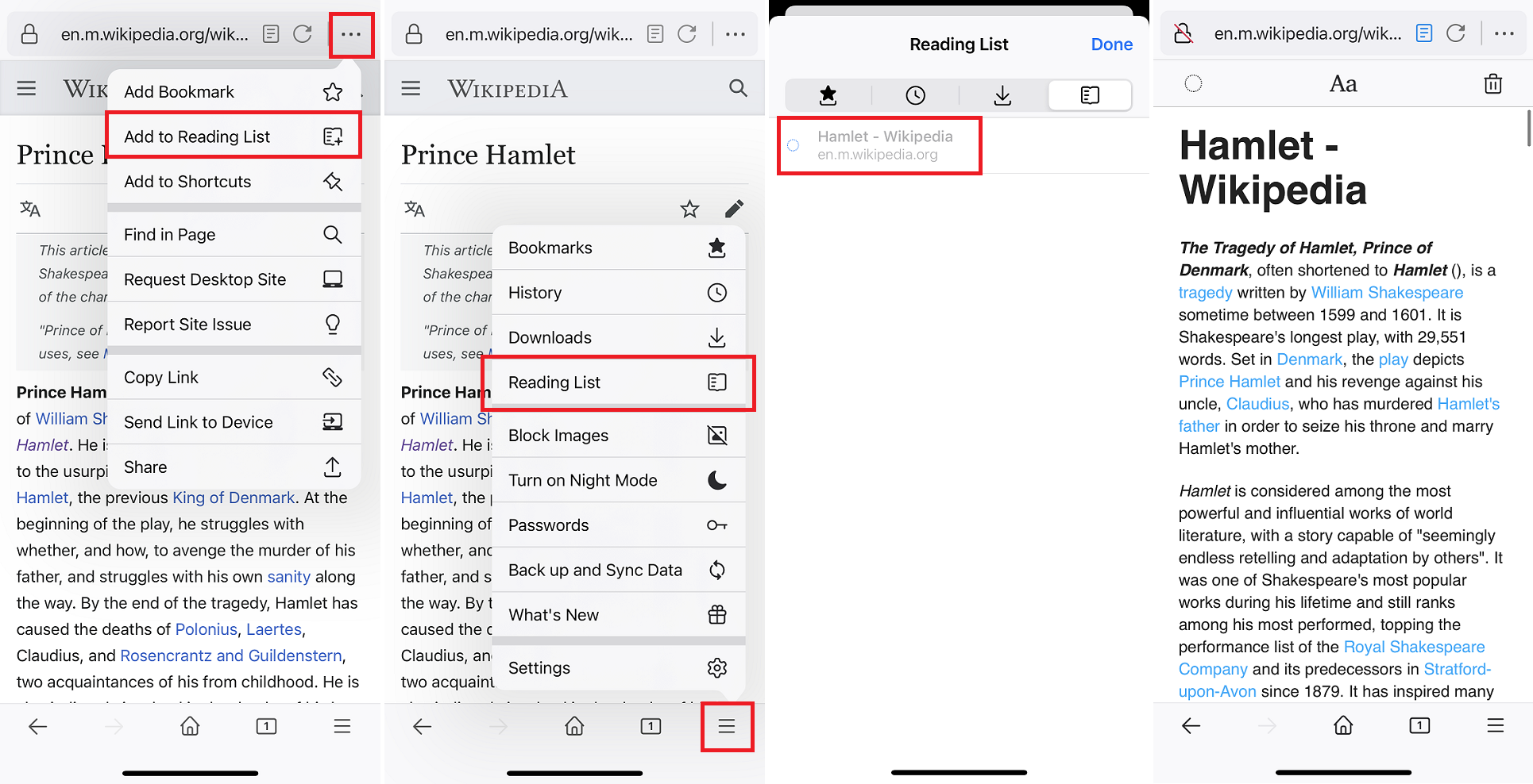 список чтения для ios firefox