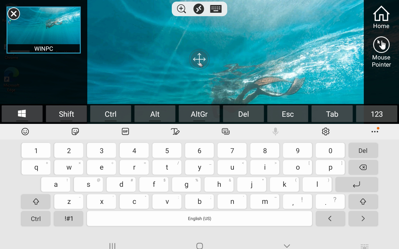 bureau à distance Android
