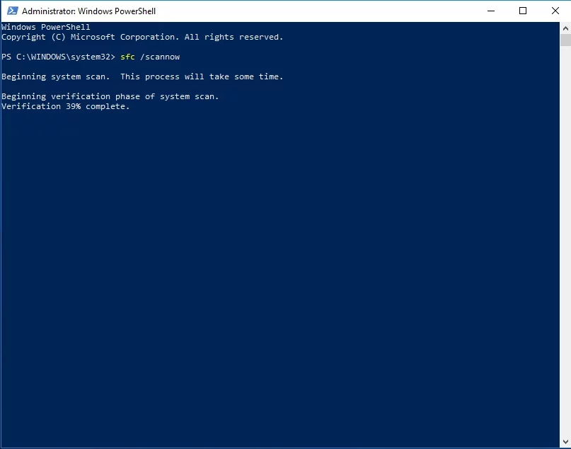 Arregle sus archivos corruptos del sistema con System File Checker.