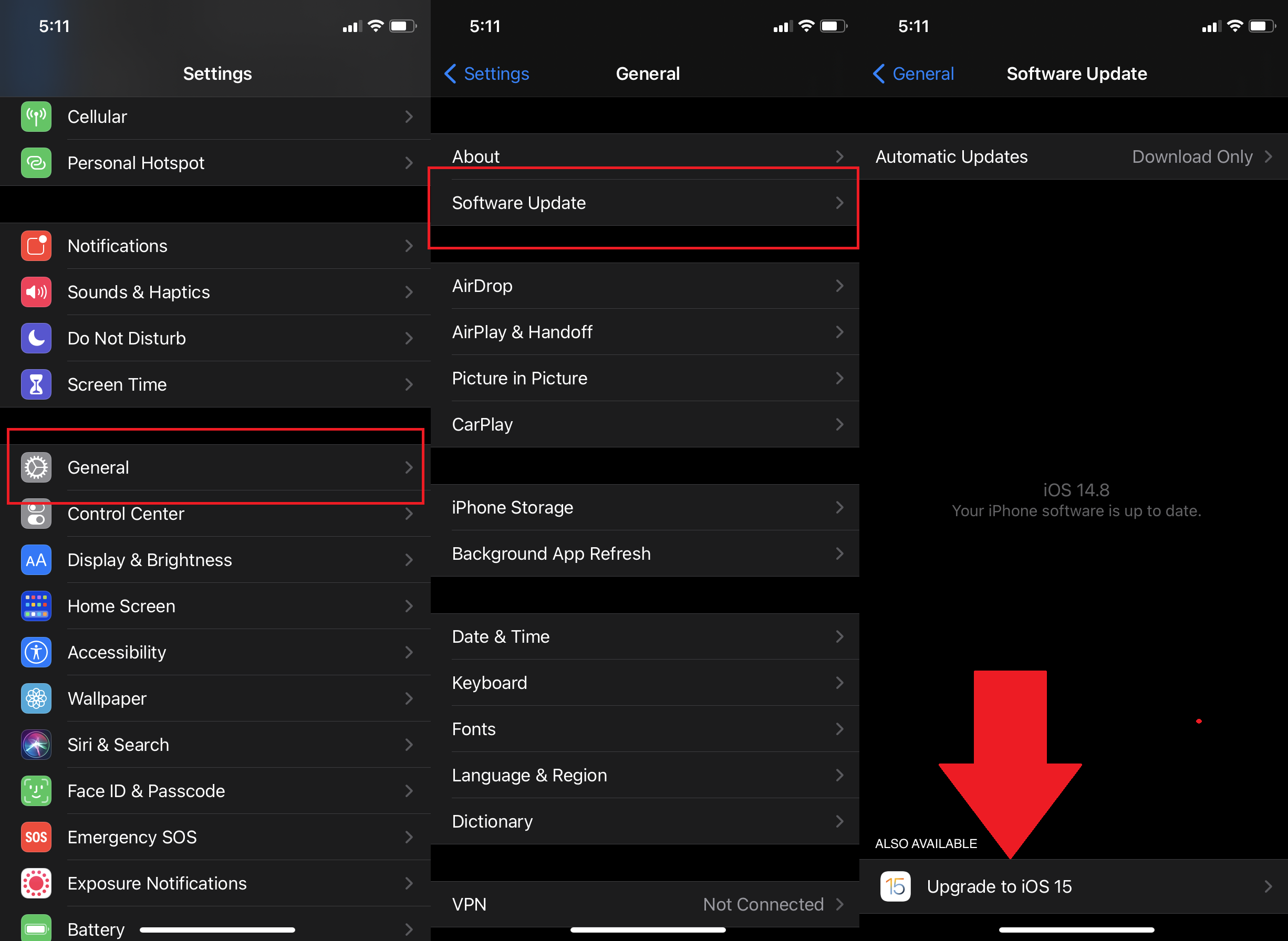 pasos para actualizar de ios 14 a ios 15 en iphone