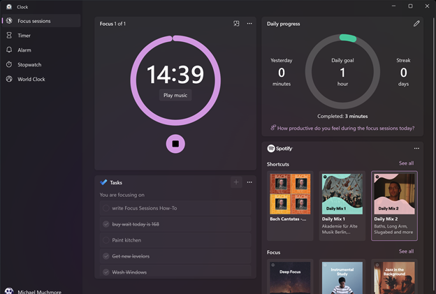 قم بتوصيل Spotify بـ Windows 11 Focus Sessions