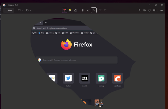 Edit tangkapan layar di Windows 11 Snipping Tool
