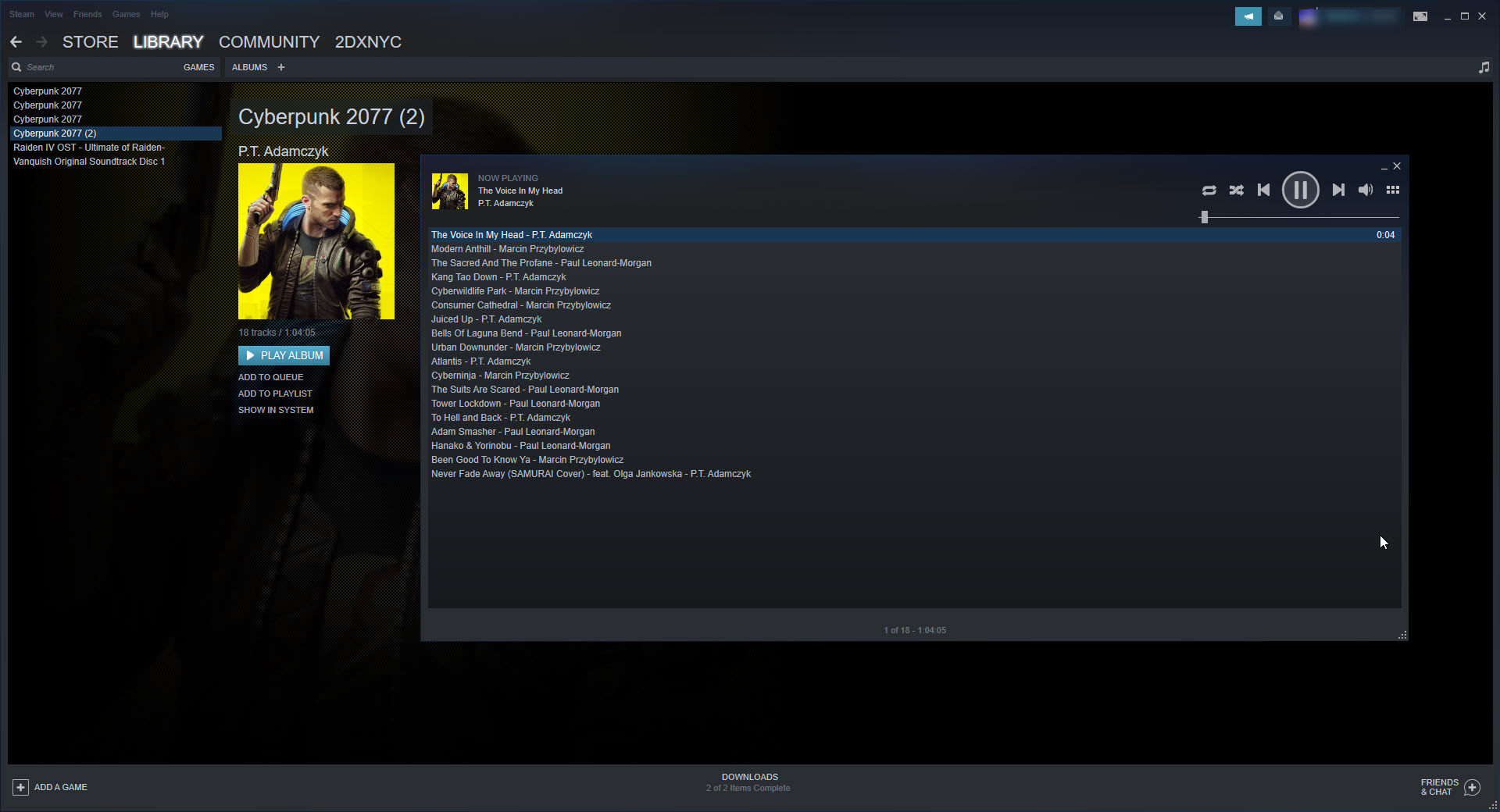 เครื่องเล่นเพลงบน Steam