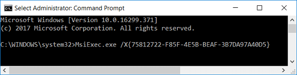 Desinstale o Microsoft Security Essentials usando o prompt de comando